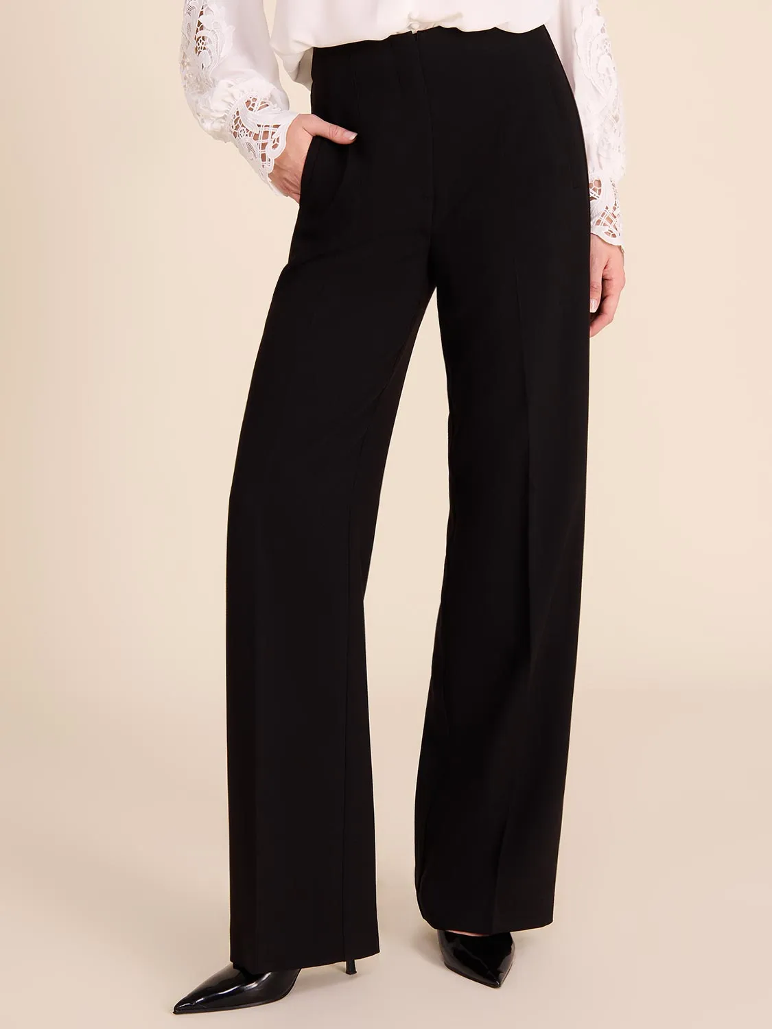 Classic High-Waisted Wide-Leg Pant sold by Suzy Shier