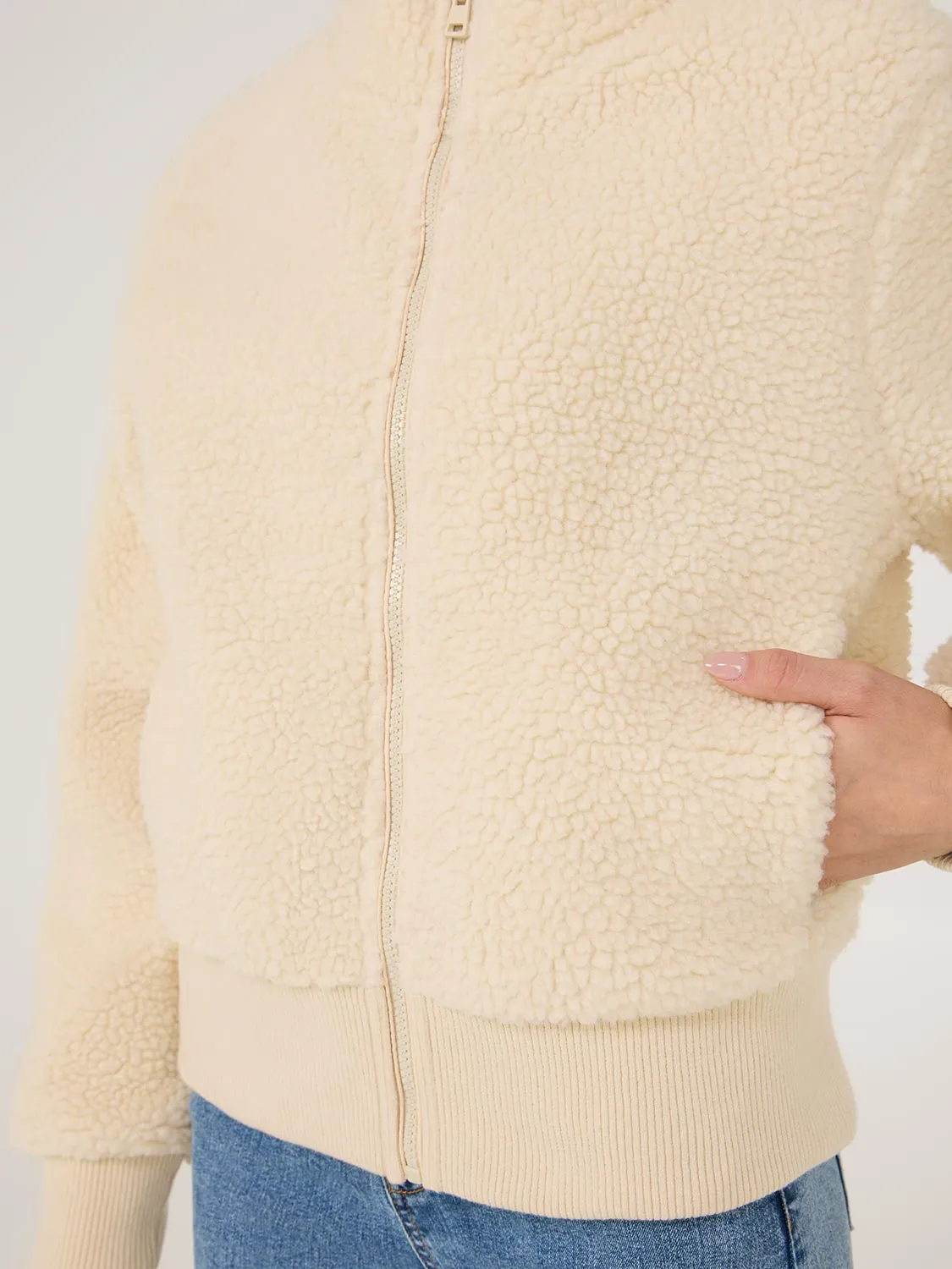 Sherpa Bomber Jacket sold by Suzy Shier product image thumbnail 2