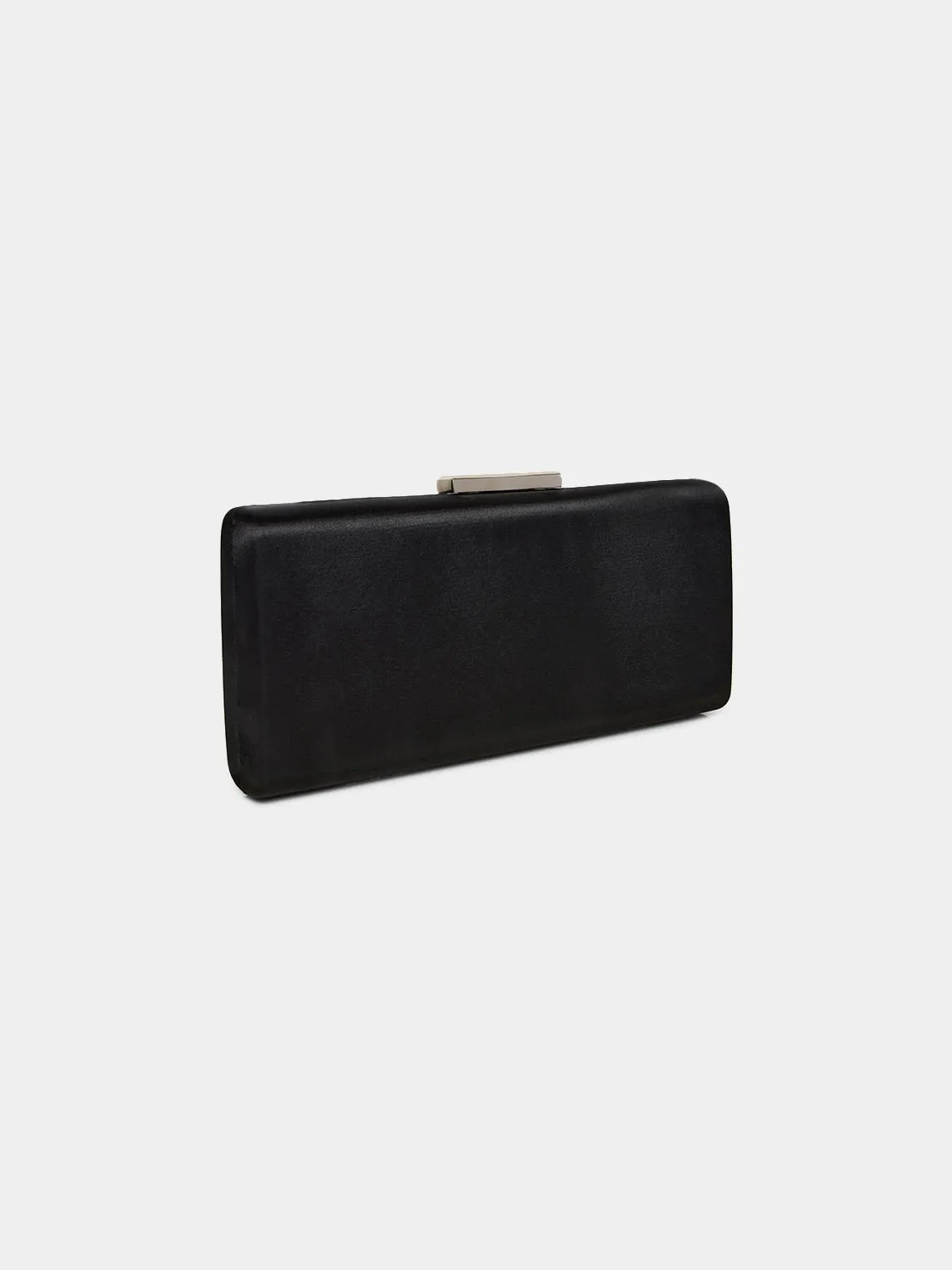 Black Satin Clutch sold by Suzy Shier product image thumbnail 2