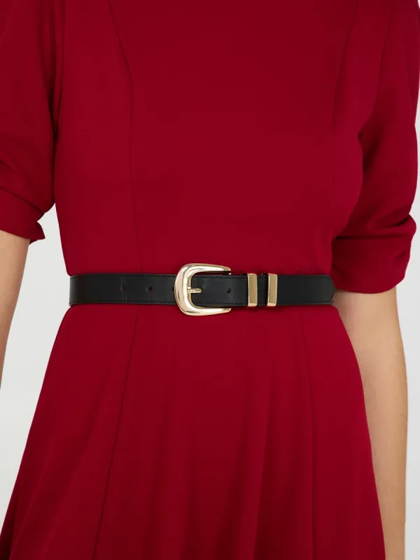 Gold Metal Buckle Belt sold by Suzy Shier