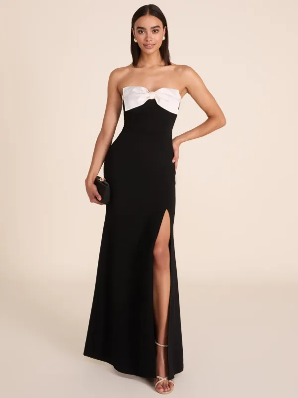 Strapless Gown With Bow sold by Suzy Shier