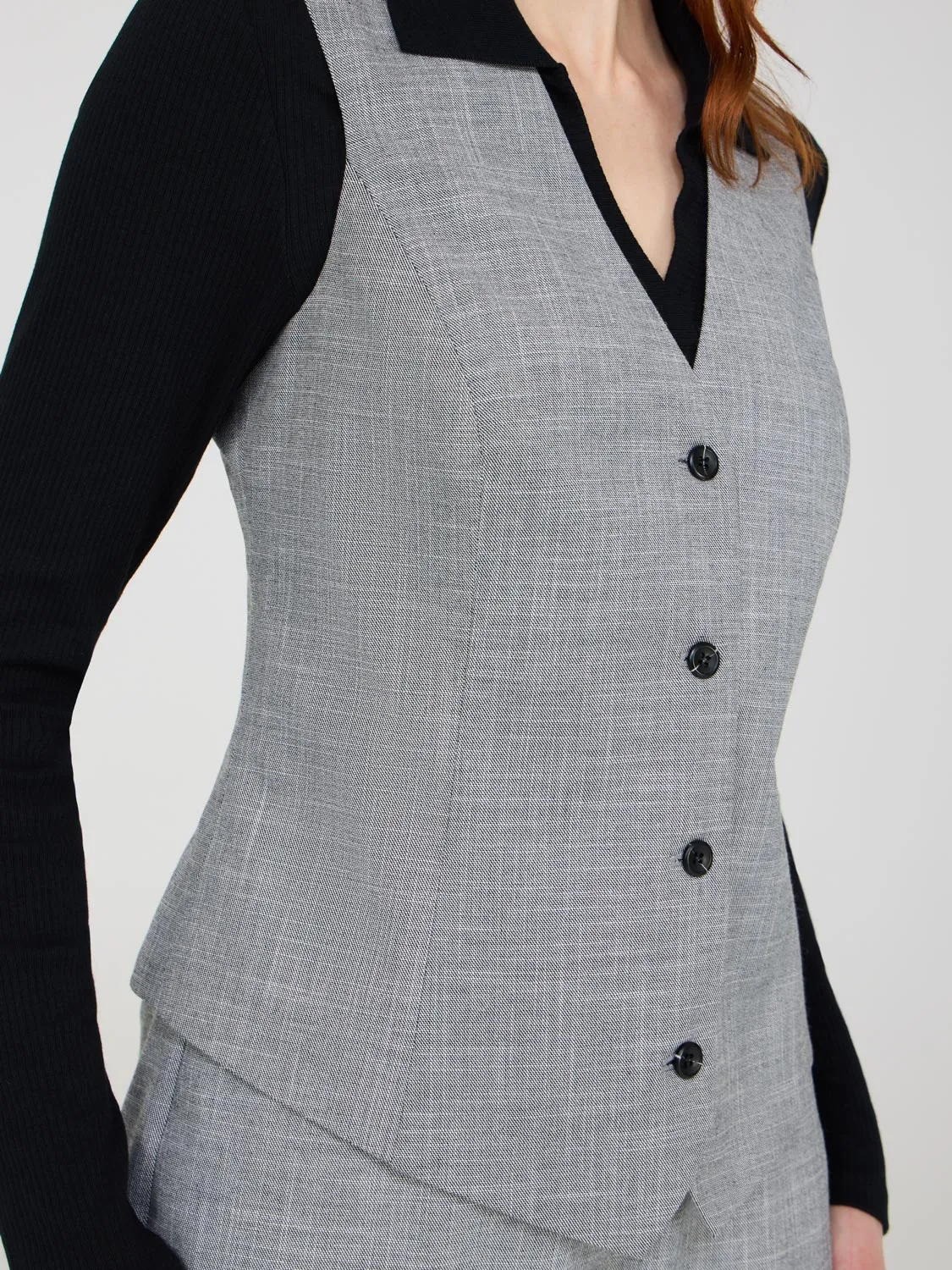 4-Button Vest sold by Suzy Shier product image thumbnail 2