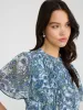 Paisley Print Pleated Chiffon Dress sold by Suzy Shier
