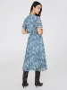 Paisley Print Pleated Chiffon Dress sold by Suzy Shier