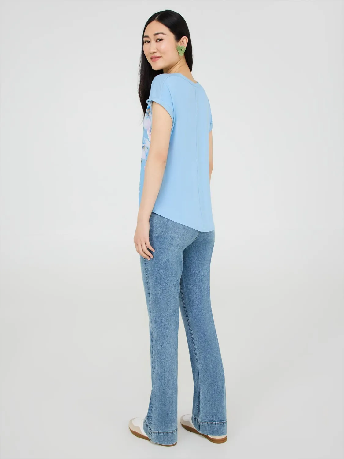 Floral Print Top With Metallic Trim sold by Suzy Shier product image thumbnail 4