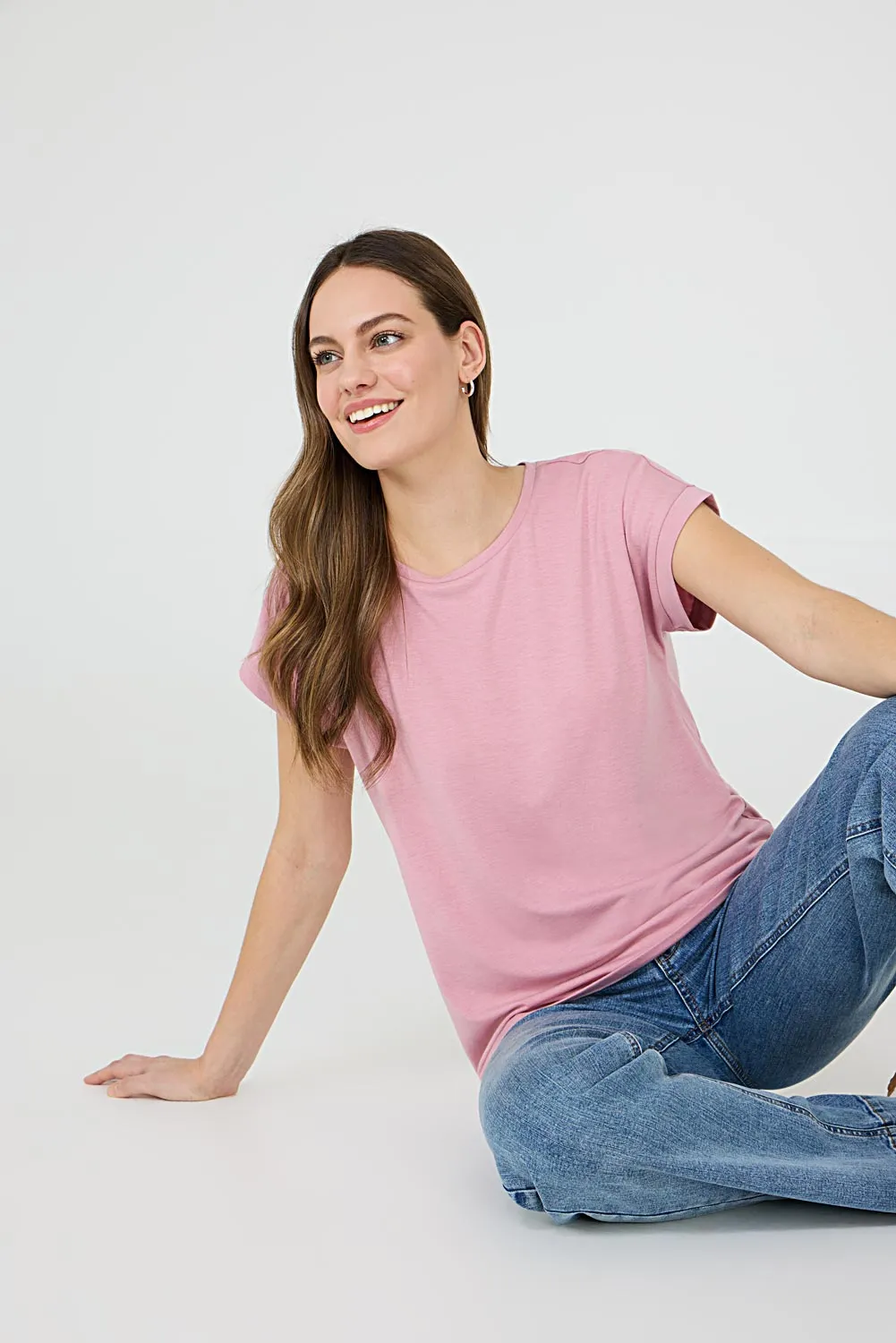 Cuffed Dolman Sleeve Top sold by Suzy Shier product image thumbnail 3