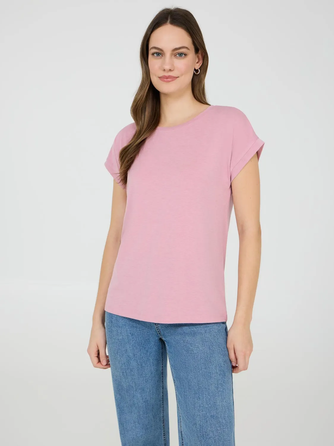 Cuffed Dolman Sleeve Top sold by Suzy Shier