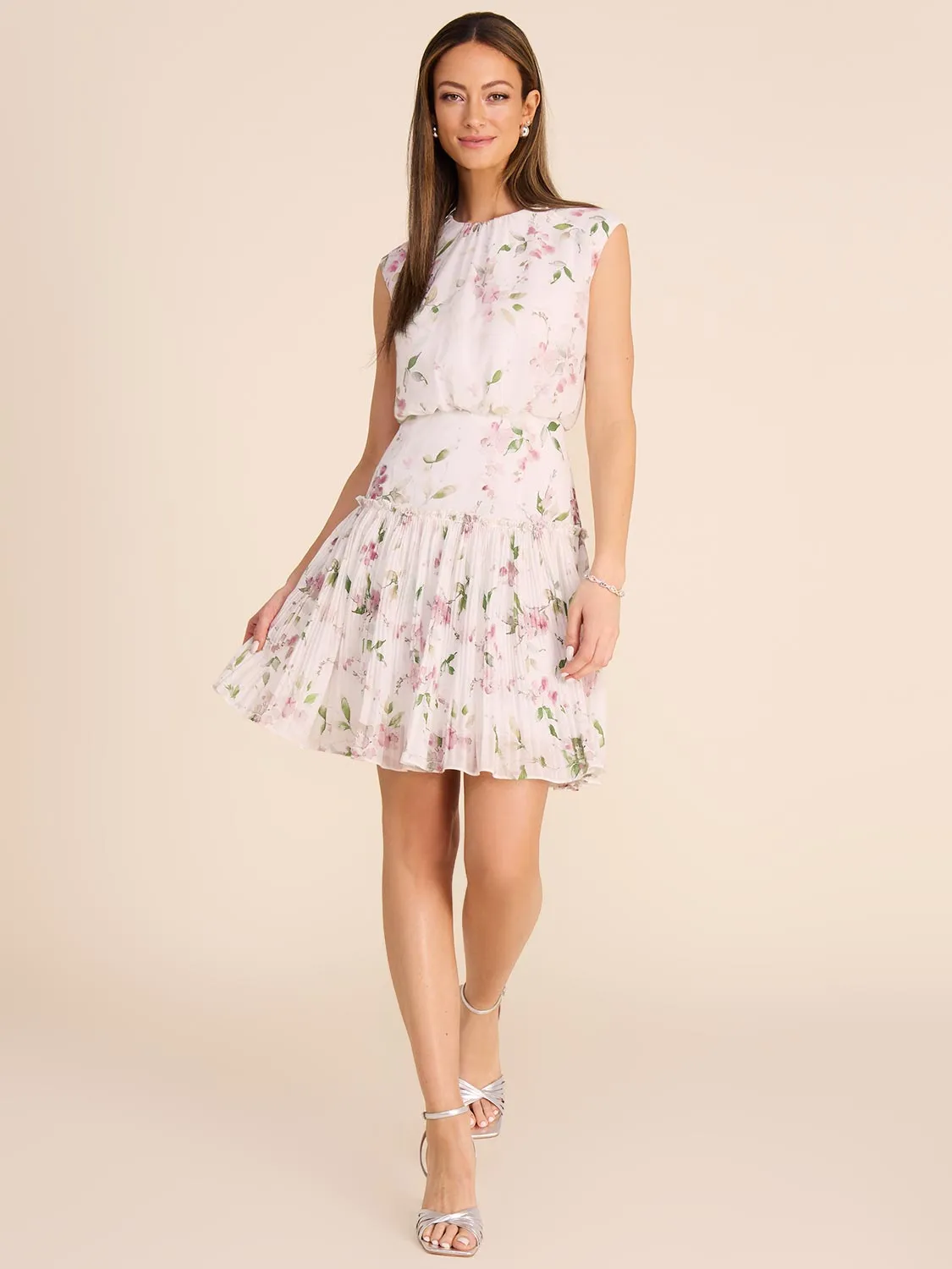 Floral Chiffon A-Line Dress sold by Suzy Shier