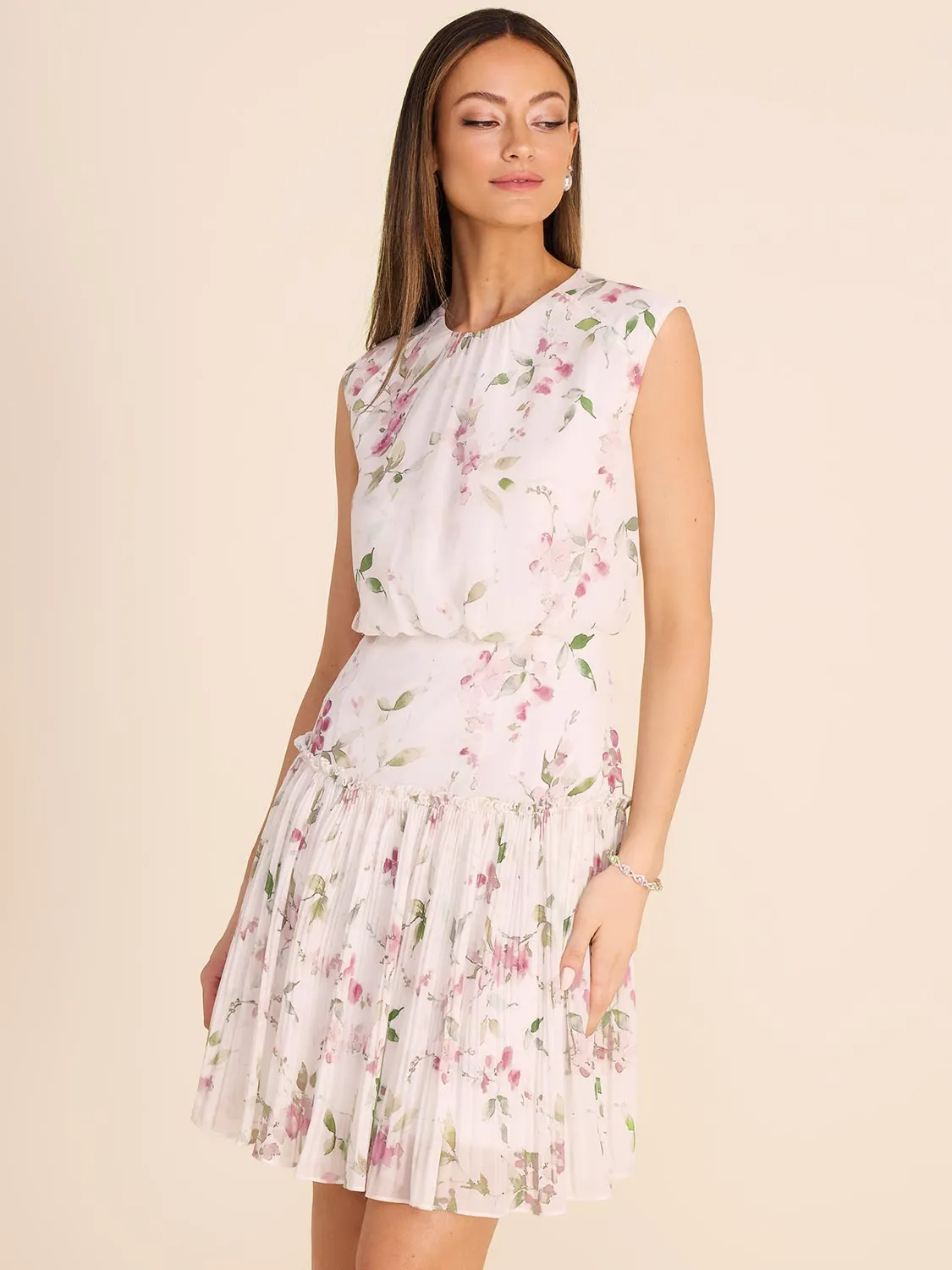 Floral Chiffon A-Line Dress sold by Suzy Shier product image thumbnail 3