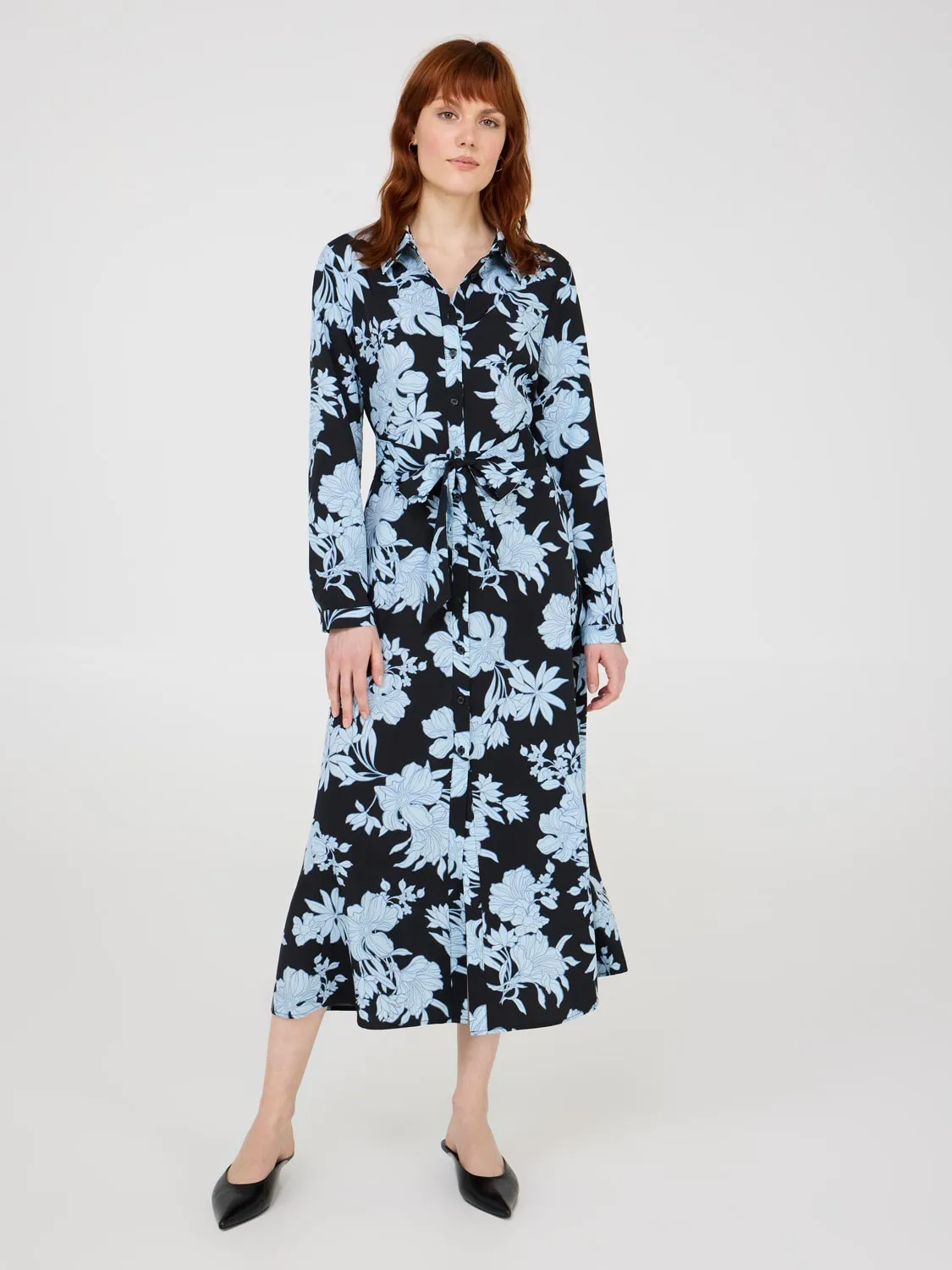 Floral Print Midi Shirt Dress sold by Suzy Shier