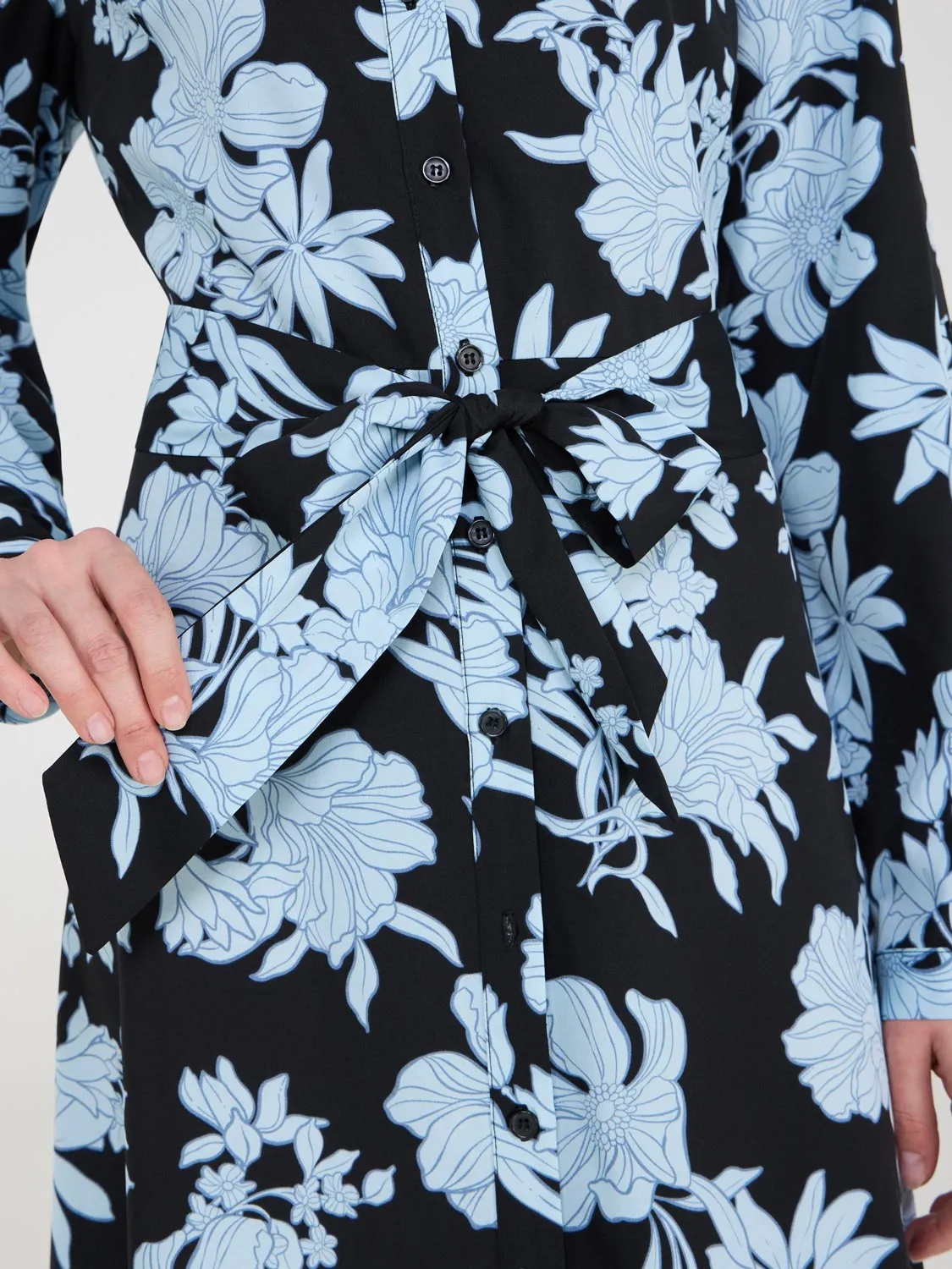 Floral Print Midi Shirt Dress sold by Suzy Shier product image thumbnail 3