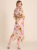 Pleated Fit & Flare Floral Midi Dress sold by Suzy Shier