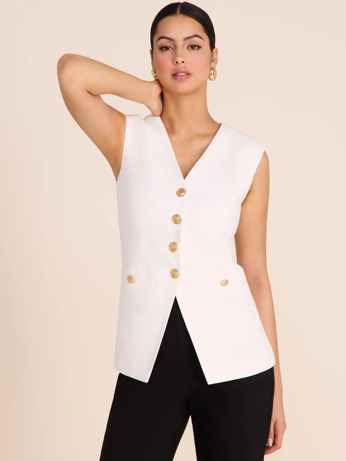 Long Blazer Vest sold by Suzy Shier product image thumbnail 2