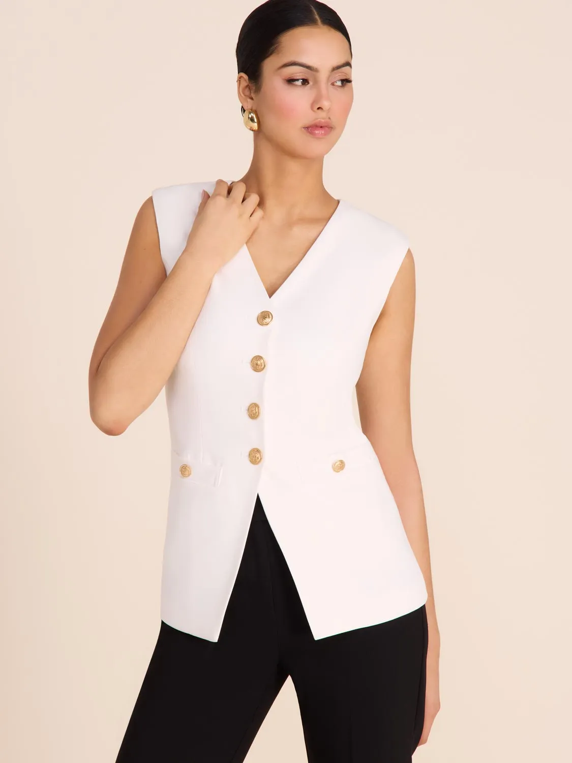Long Blazer Vest sold by Suzy Shier product image thumbnail 3