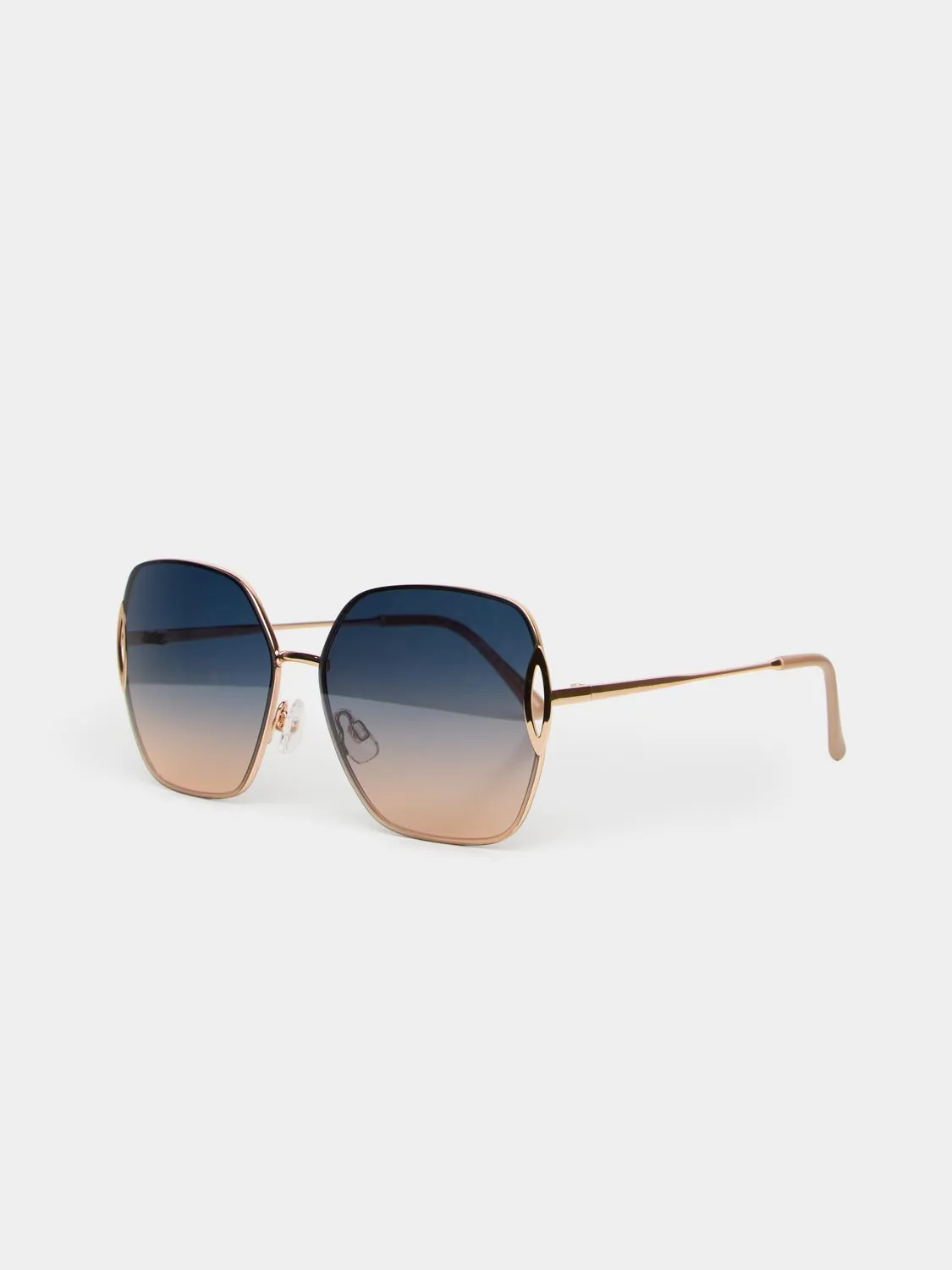 Oversized Frameless Sunglasses sold by Suzy Shier product image thumbnail 4