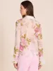 Floral Blouse With Front Ruffles sold by Suzy Shier