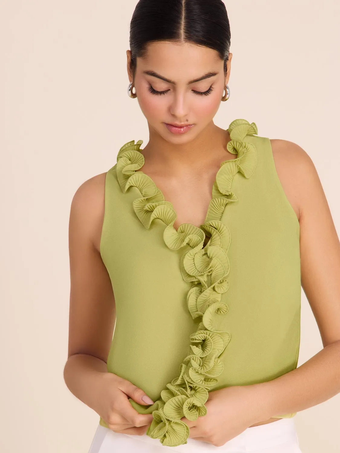Sleeveless Ruffle Blouse sold by Suzy Shier product image thumbnail 3