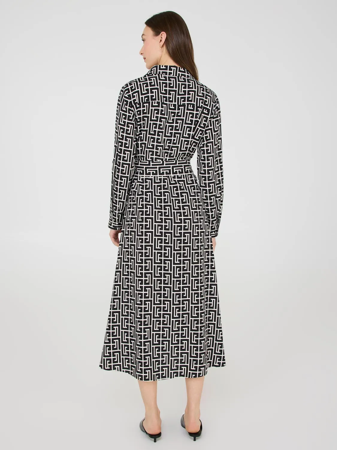 Geo Print Midi Shirt Dress sold by Suzy Shier product image thumbnail 4
