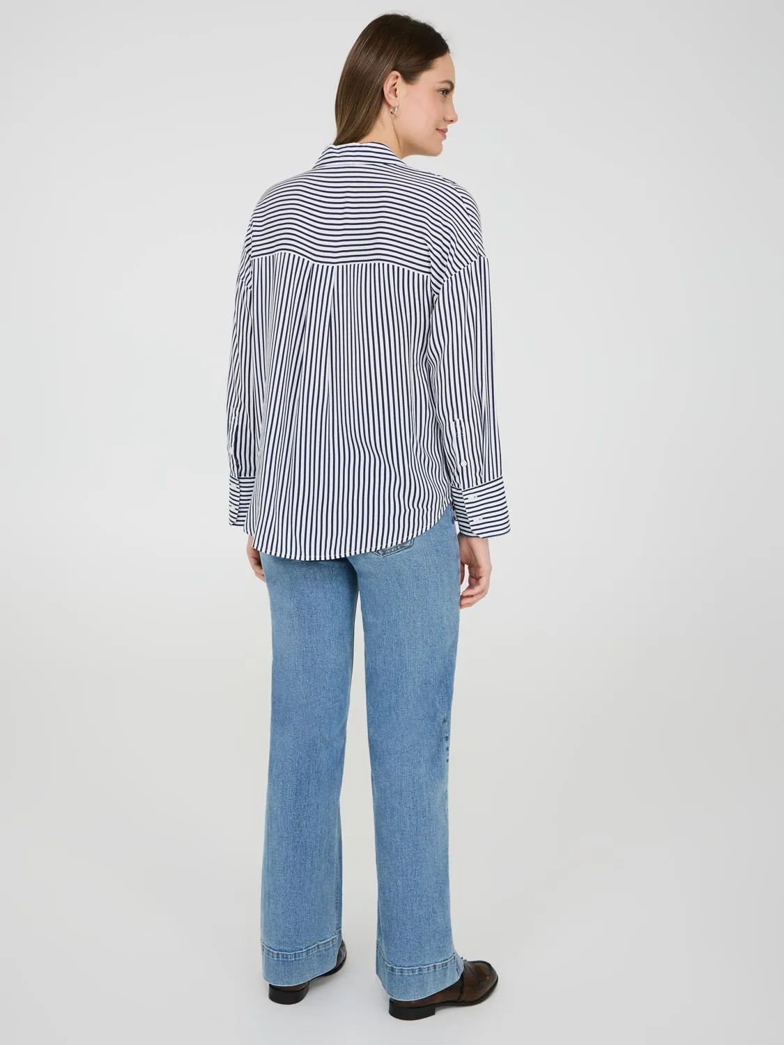 Floral Appliqué Striped Blouse sold by Suzy Shier product image thumbnail 4