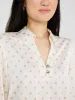 Dot Print Split Collar Satin Blouse sold by Suzy Shier