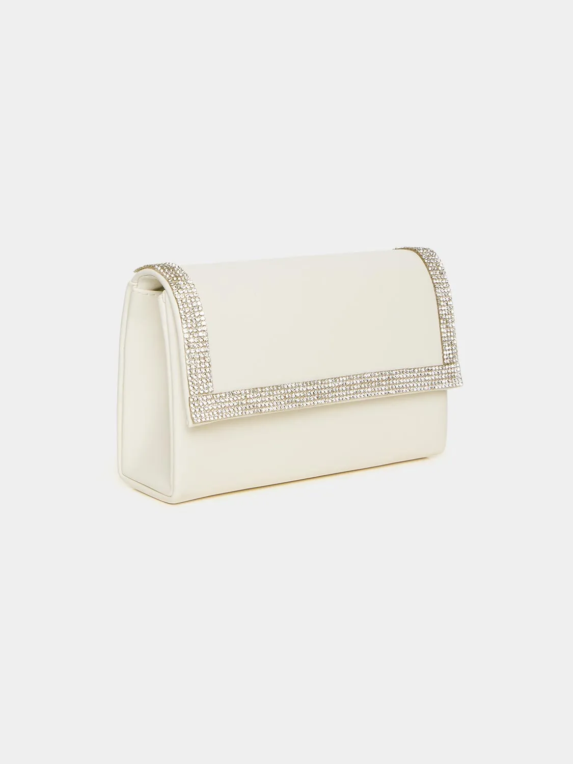 Flapover Clutch With Rhinestones sold by Suzy Shier product image thumbnail 2