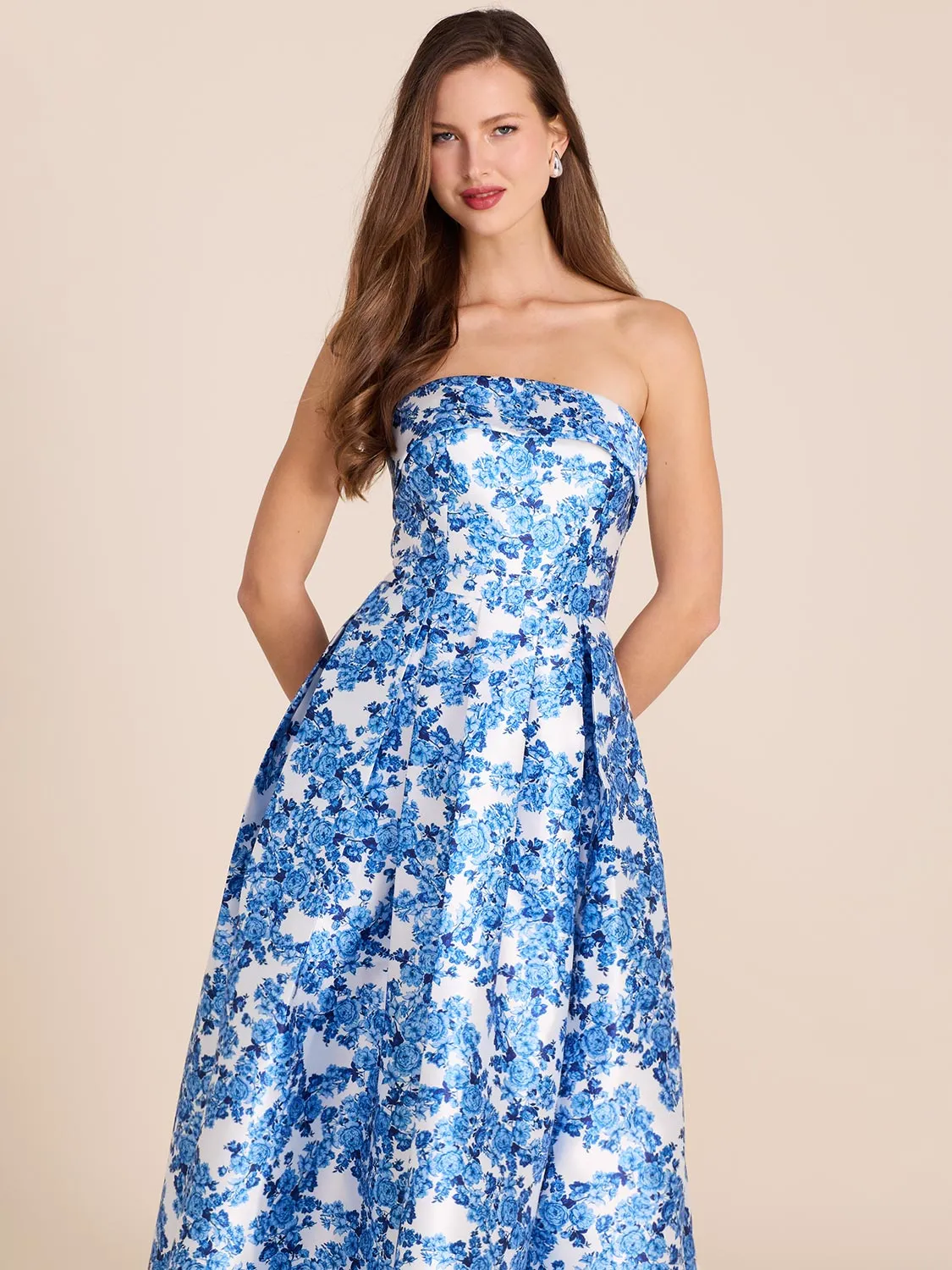 Floral Strapless Ball Gown sold by Suzy Shier product image thumbnail 3