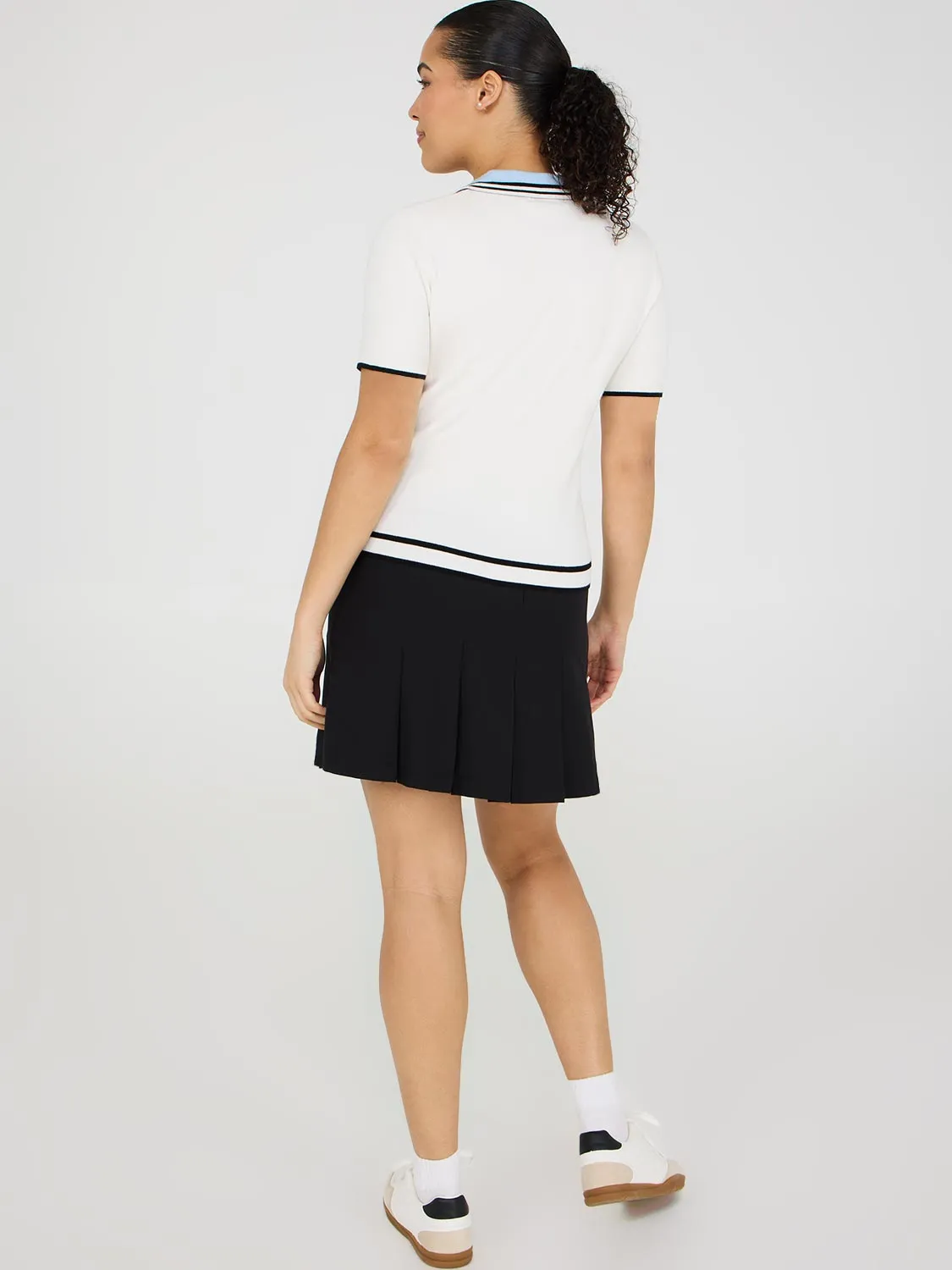 Contrast Piping Short Sleeve Sweater sold by Suzy Shier product image thumbnail 4