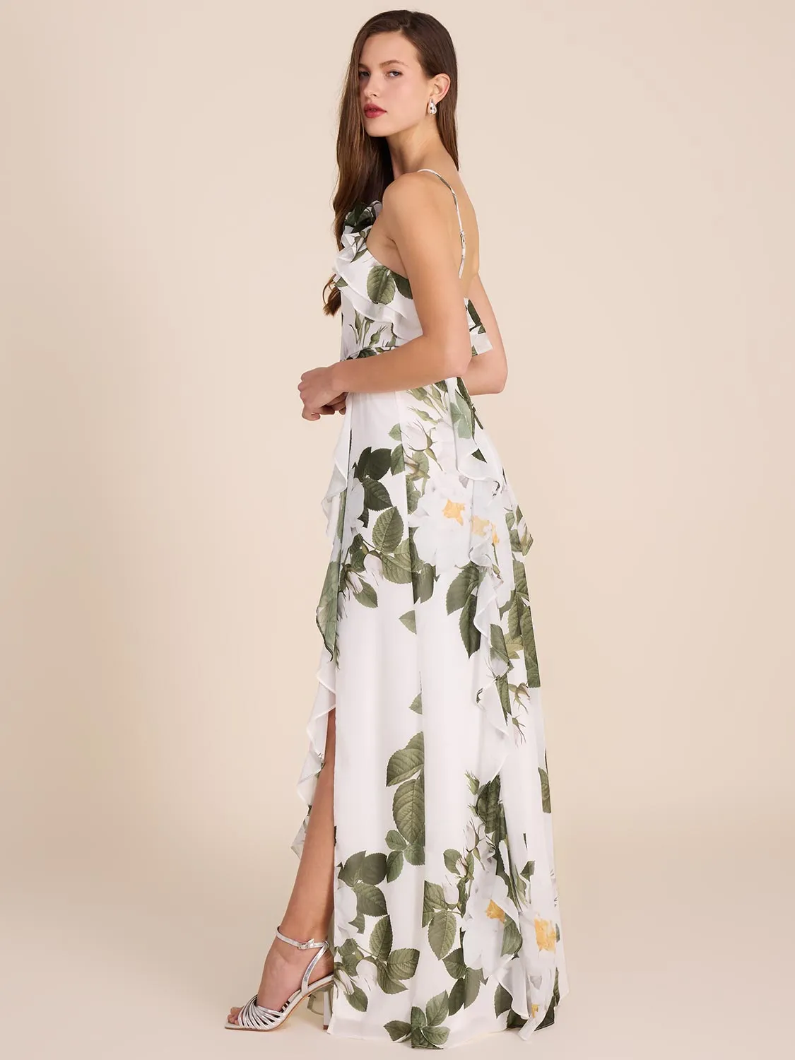 Halter Neck Floral Gown With Rosette sold by Suzy Shier product image thumbnail 2
