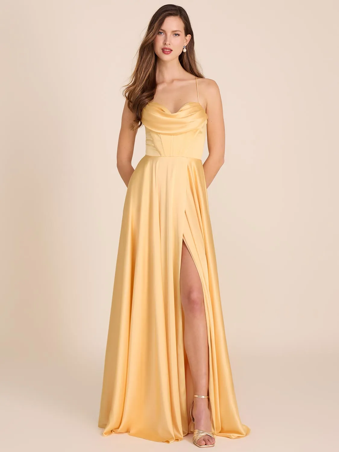Bustier Satin Gown sold by Suzy Shier