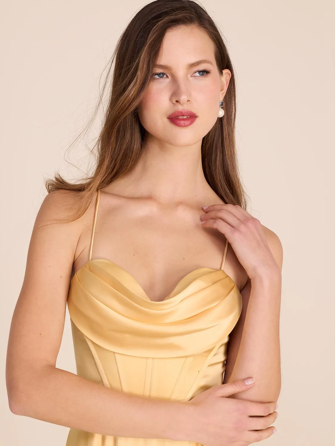 Bustier Satin Gown sold by Suzy Shier product image thumbnail 4