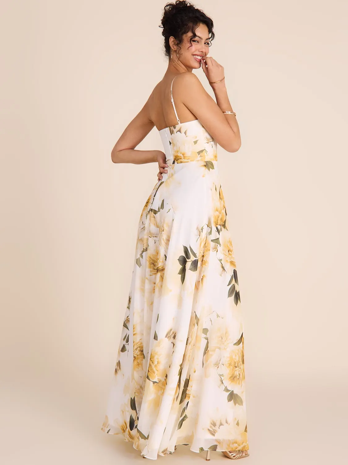 Bustier Floral Chiffon Gown sold by Suzy Shier product image thumbnail 2