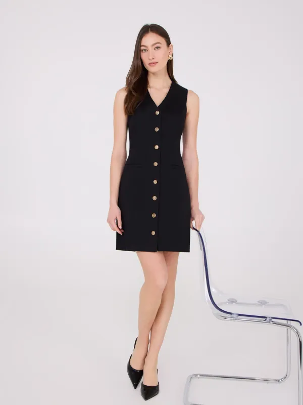 Satin Twill Sleeveless Blazer Dress sold by Suzy Shier