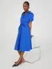 Midi Cotton Shirt Dress With Side Pockets sold by Suzy Shier