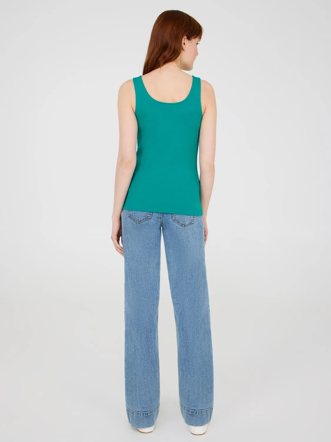 Sweetheart Neckline Ribbed Tank Top sold by Suzy Shier product image thumbnail 4