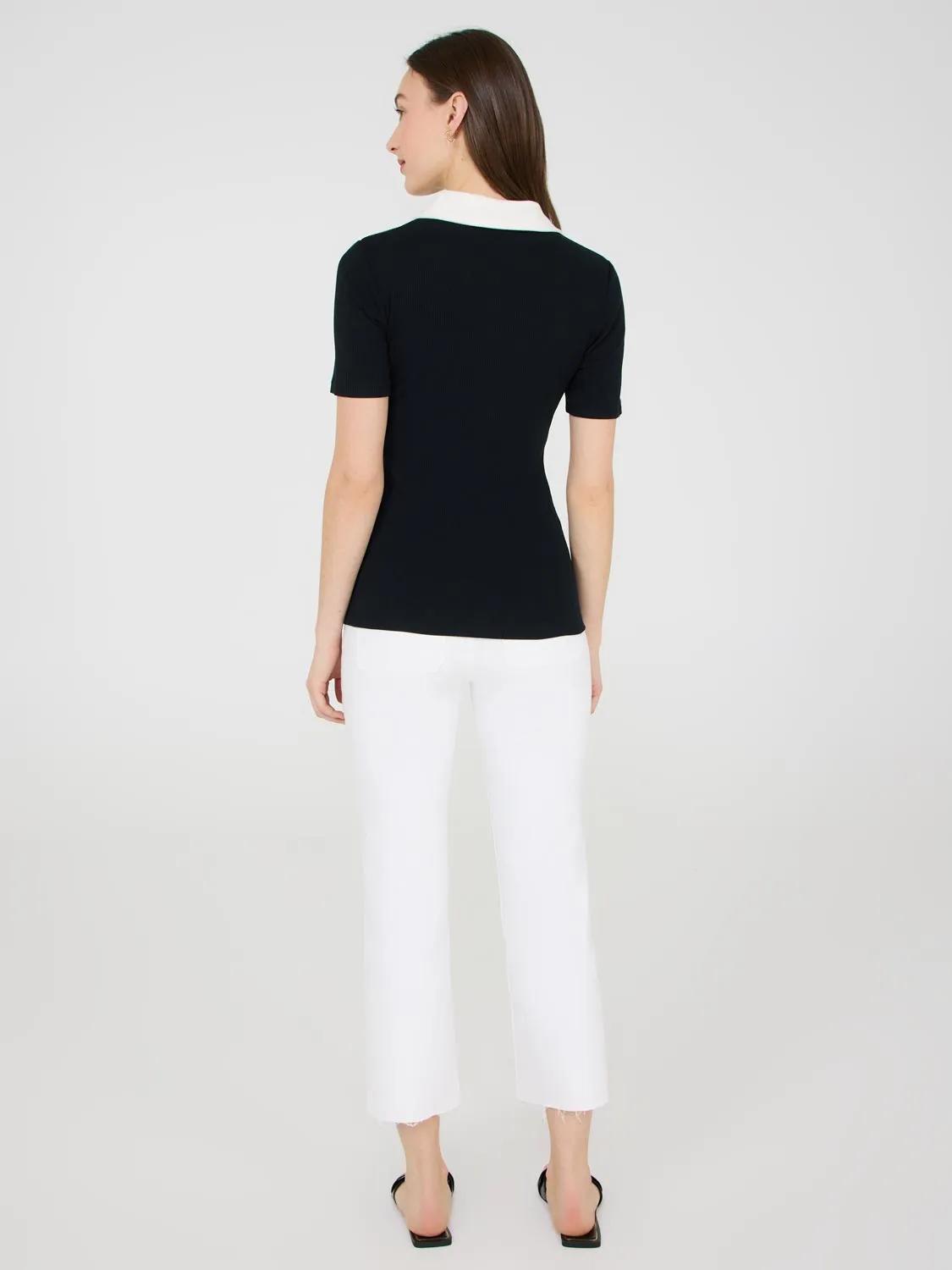 Contrast Piping Polo Top sold by Suzy Shier product image thumbnail 4