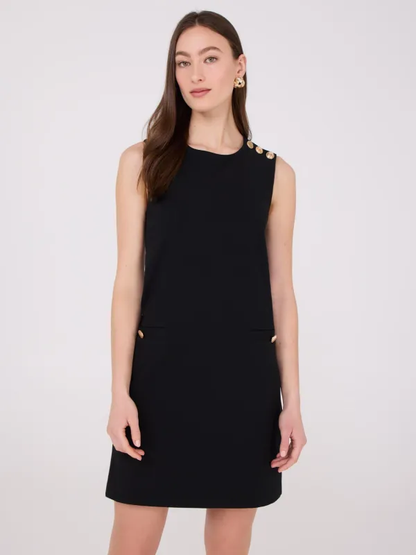 Sleeveless Sheath Dress With Button Details sold by Suzy Shier