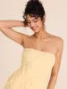 Strapless Midi Dress With Cascading Ruffles sold by Suzy Shier