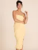 Strapless Midi Dress With Cascading Ruffles sold by Suzy Shier