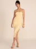 Strapless Midi Dress With Cascading Ruffles sold by Suzy Shier