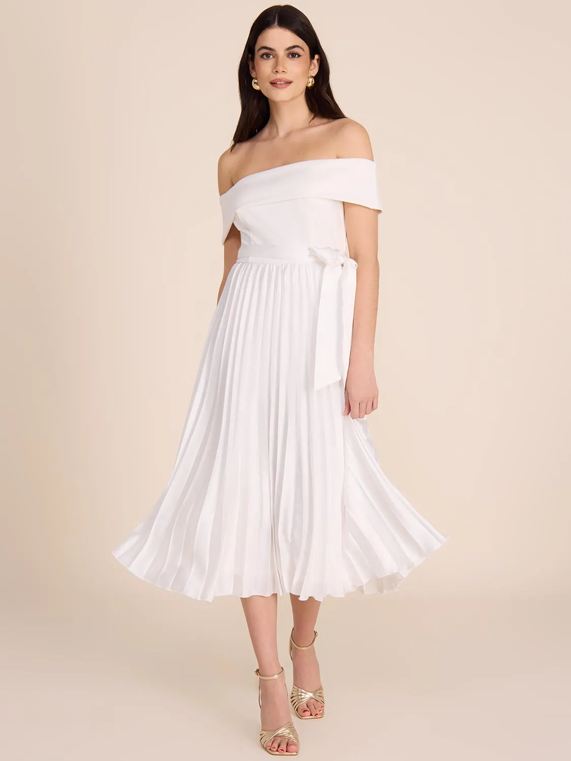 Off-The-Shoulder Midi Dress sold by Suzy Shier