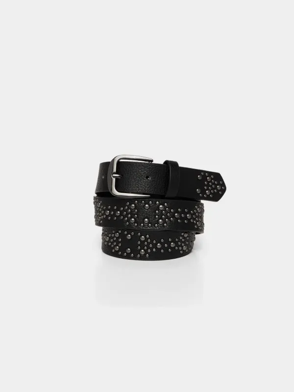 Studded Faux Leather Belt sold by Suzy Shier