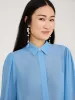 Button-Front Chiffon Tunic Blouse sold by Suzy Shier