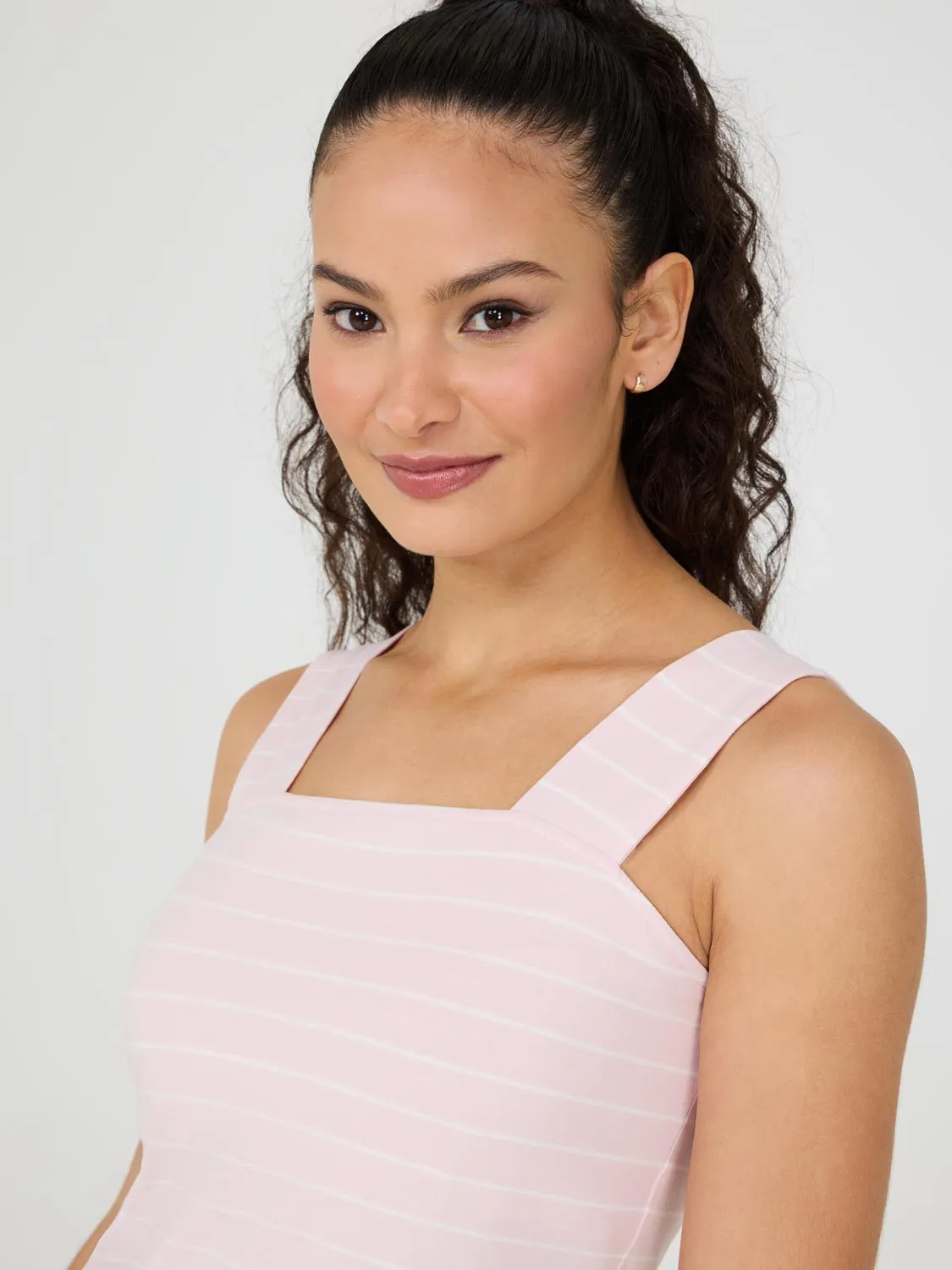 Striped Thick Strap Tank Top sold by Suzy Shier product image thumbnail 2