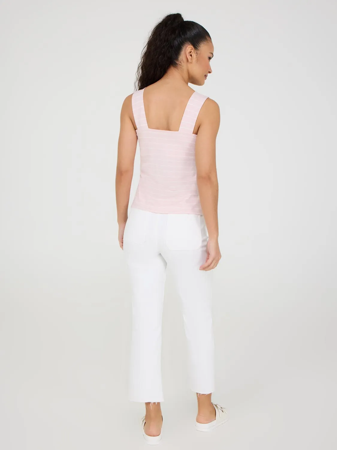 Striped Thick Strap Tank Top sold by Suzy Shier product image thumbnail 4