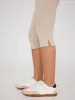 Wide Waistband Capri Pants With Slit Hem sold by Suzy Shier