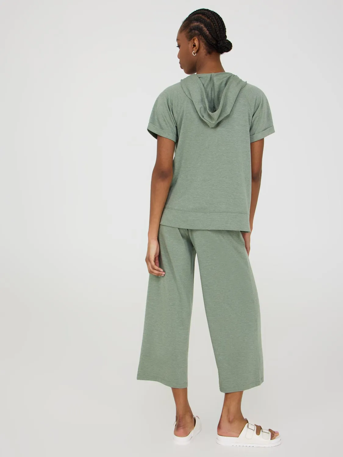 Short Sleeve French Terry Hoodie sold by Suzy Shier product image thumbnail 4