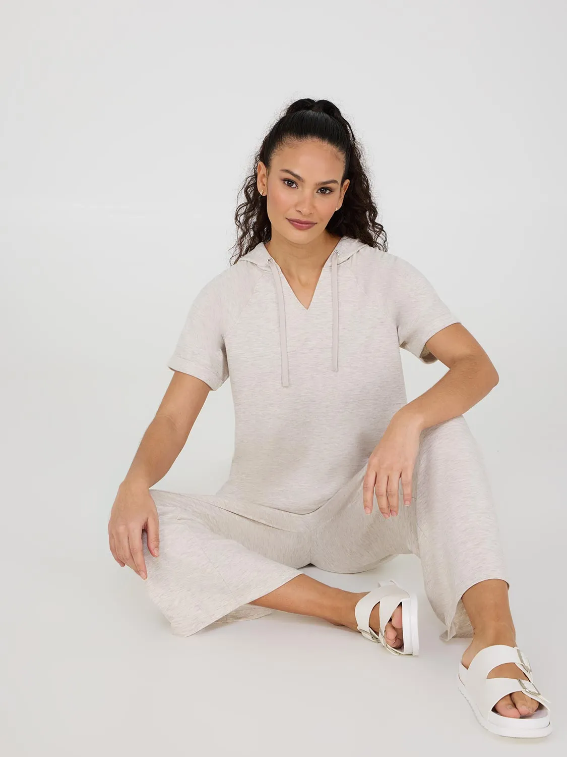 Short Sleeve French Terry Hoodie sold by Suzy Shier product image thumbnail 5