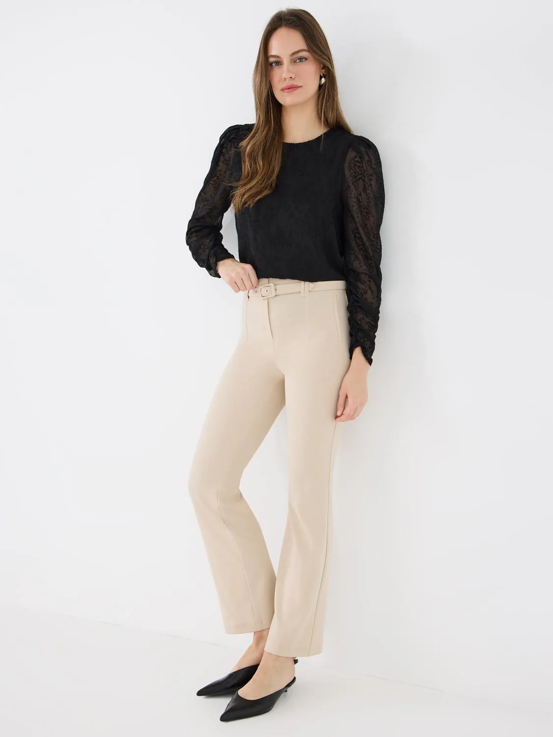 Belted Crepe Pants sold by Suzy Shier