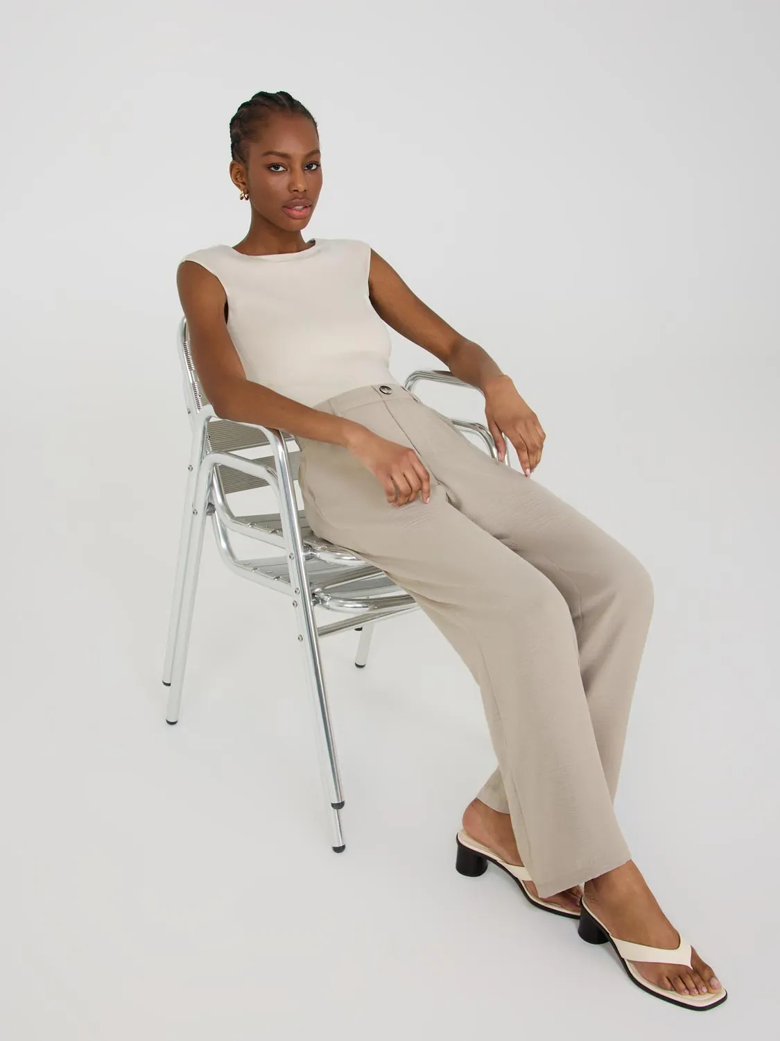 Mid-Rise Wide-Leg Pants sold by Suzy Shier product image thumbnail 4