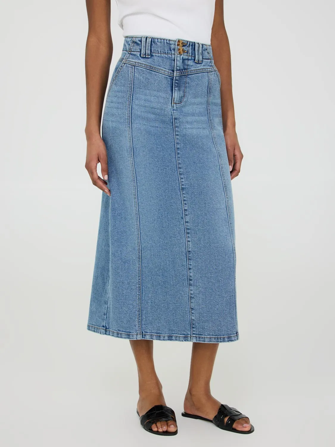 Long Denim Skirt sold by Suzy Shier product image thumbnail 2